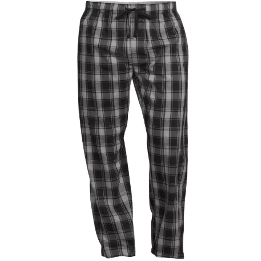 Hanes Black Plaid Pajama Pants